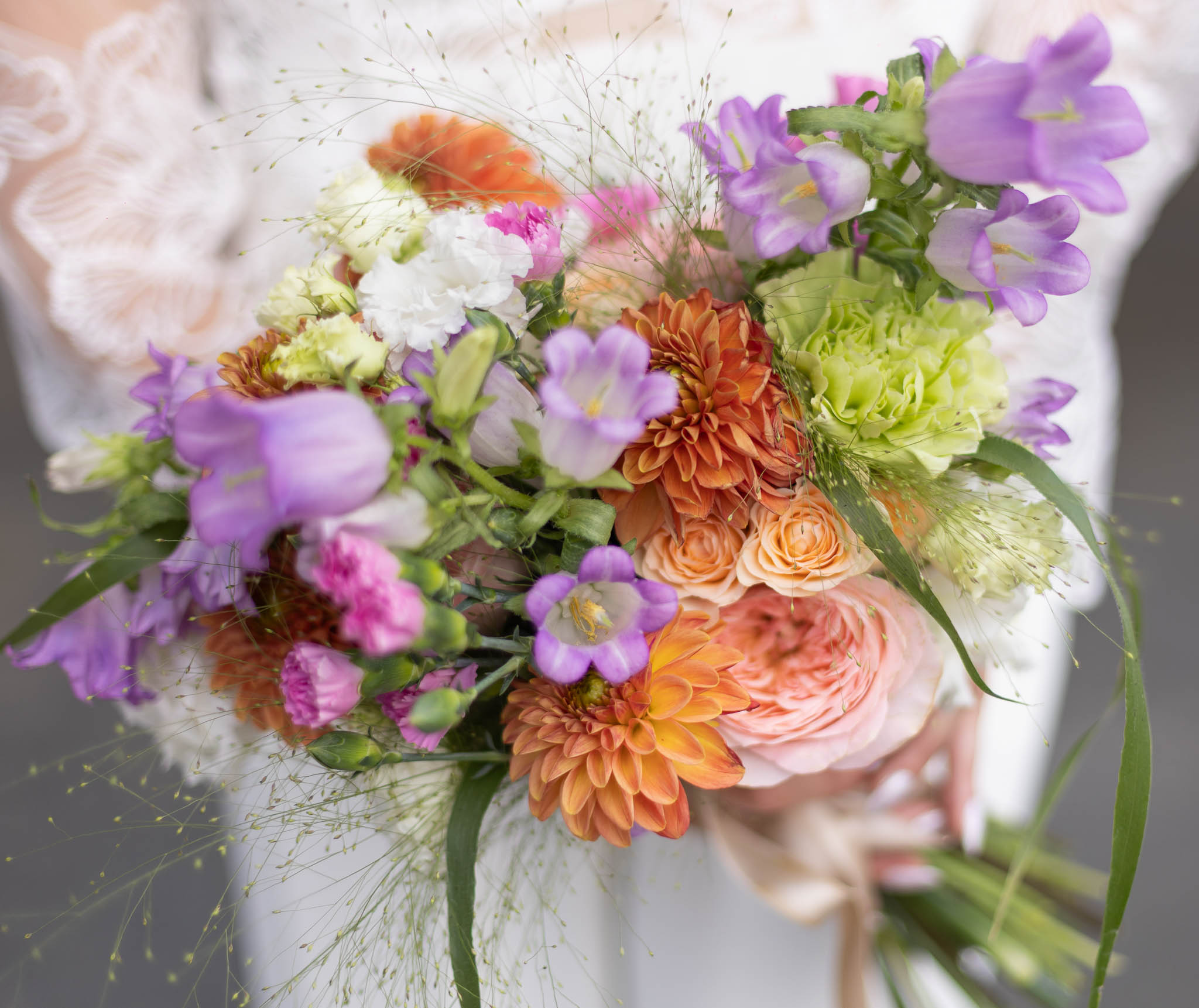 Bouquet de mariée coloré